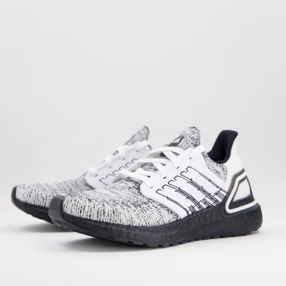NWOT Adidas Ultraboost 20 Sneakers in Multi Black White Oreo Knit